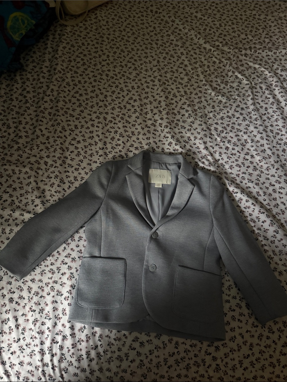 Zara Men's Gray Two-Button Knit Blazer